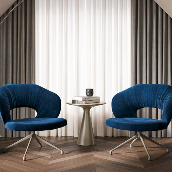 MIRANDA Lounge by Cattelan Italia – stylish Italian chair with cushioned seat and flowing lines