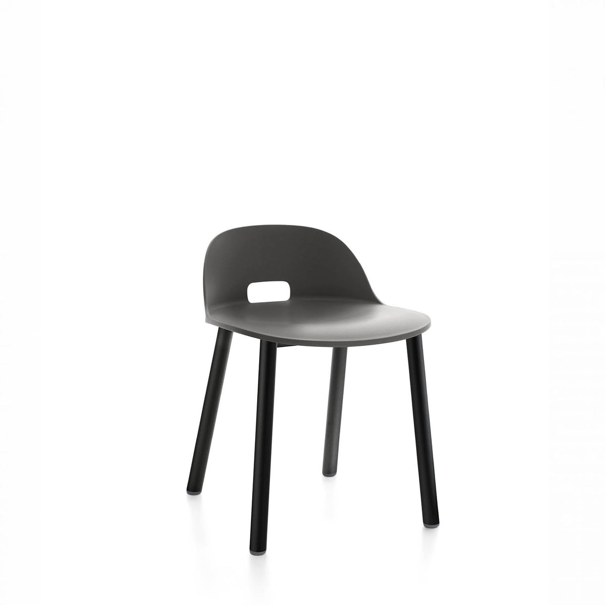 “Modern Alfi Chair with low back and full aluminum frame, designed by Jasper Morrison for Emeco.”
