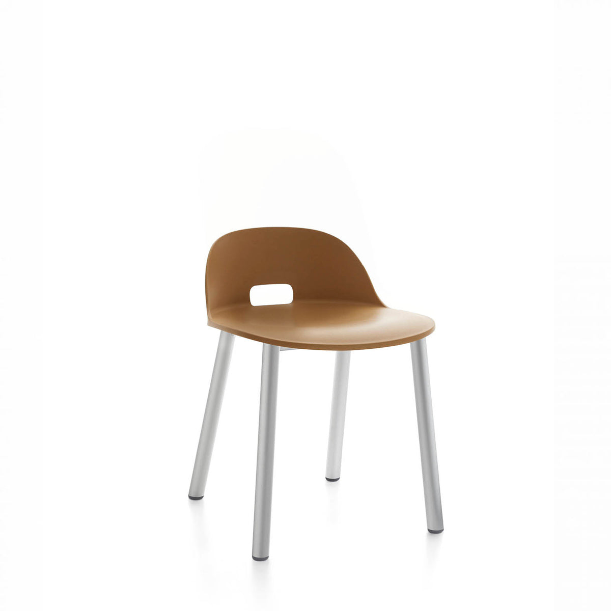 Alfi Aluminum Low Back Chair with brushed finish and sleek design by Jasper Morrison for Emeco.