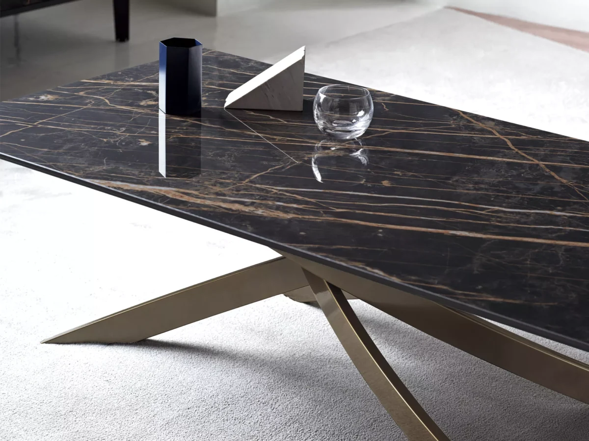 “Artistic Coffee Tables by Bontempi luxury Italian coffee tables in Royal Oak, Michigan showroom”