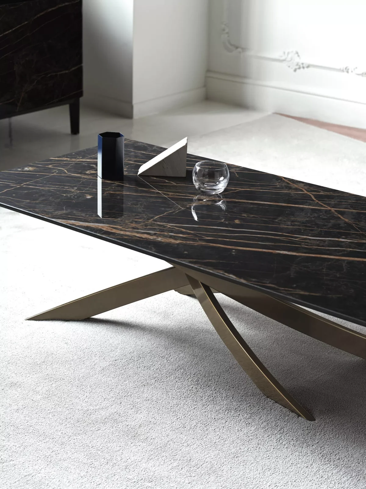 “Artistic Coffee Tables by Bontempi luxury Italian coffee tables in Royal Oak, Michigan showroom”