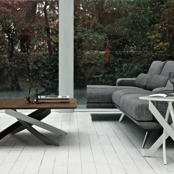“Artistic Coffee Tables by Bontempi luxury Italian coffee tables in Royal Oak, Michigan showroom”