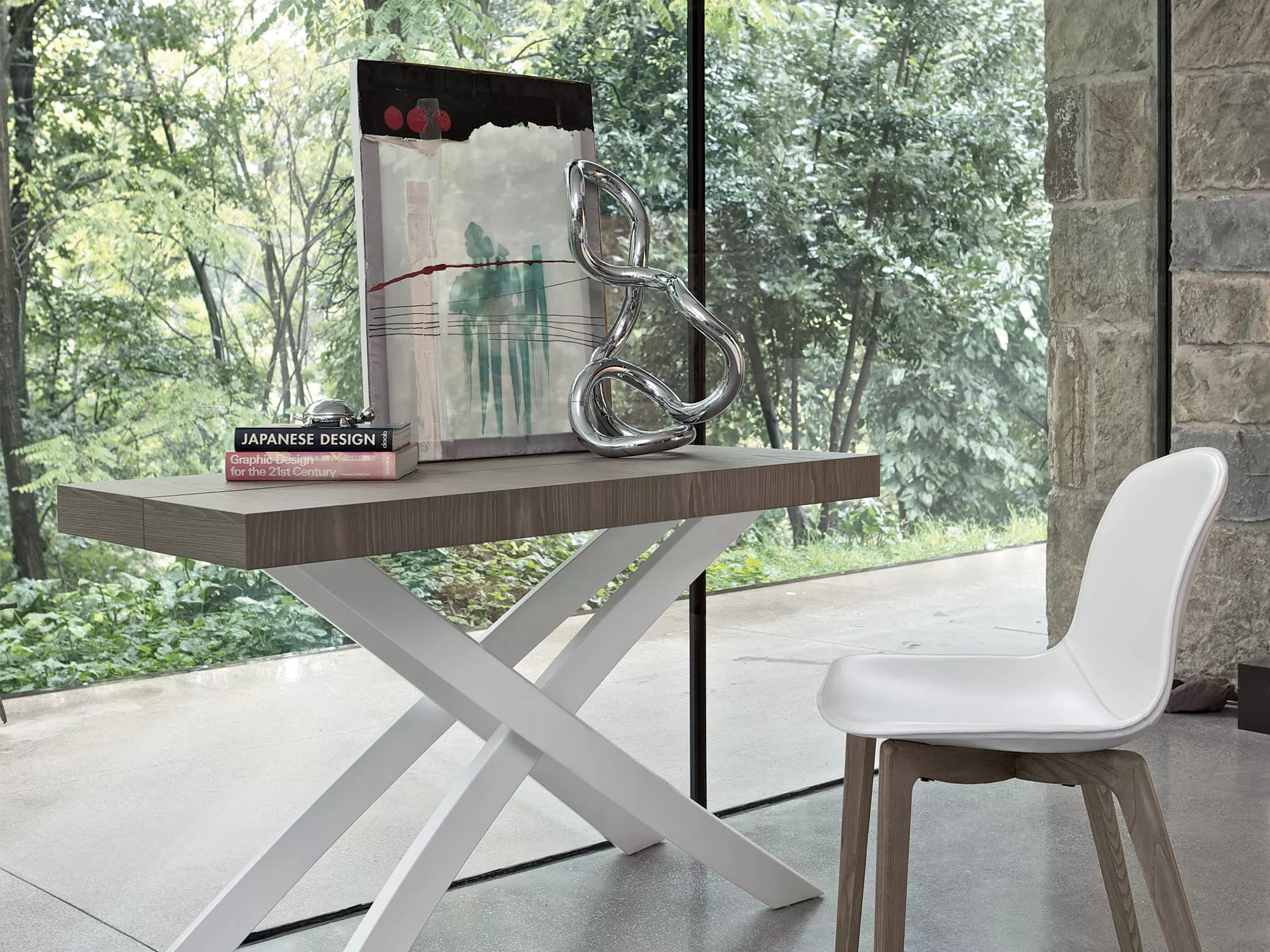 Artistic Console by Bontemoi – luxury modern Italian-design accent console showcased at Italcasa Design showroom in Troy, Michigan