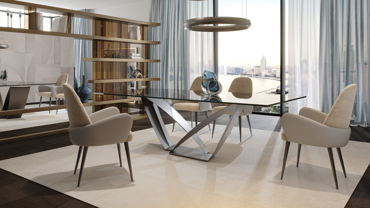 Contemporary Atlantic Sedia chair by Reflex Angelo in Birmingham, MI – designed with a comfortable upholstered seat and back, complemented by stylish metal legs.