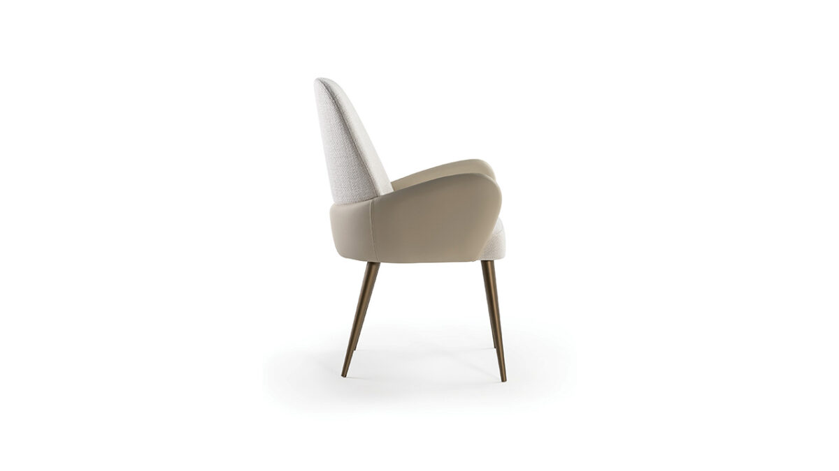 Contemporary Atlantic Sedia chair by Reflex Angelo in Birmingham, MI – designed with a comfortable upholstered seat and back, complemented by stylish metal legs.