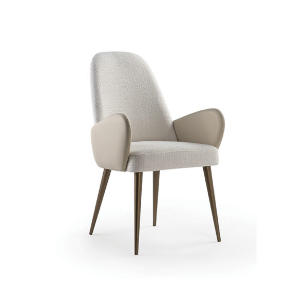 Modern Italian Atlantic Sedia chair by Reflex Angelo in Royal Oak, MI – featuring a sleek design with upholstered seat and back, and elegant metal legs.