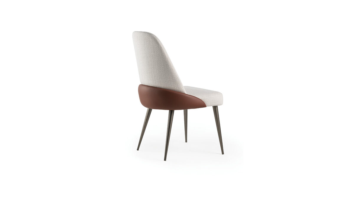 Contemporary Atlantic Sedia chair by Reflex Angelo in Birmingham, MI – designed with a comfortable upholstered seat and back, complemented by stylish metal legs.