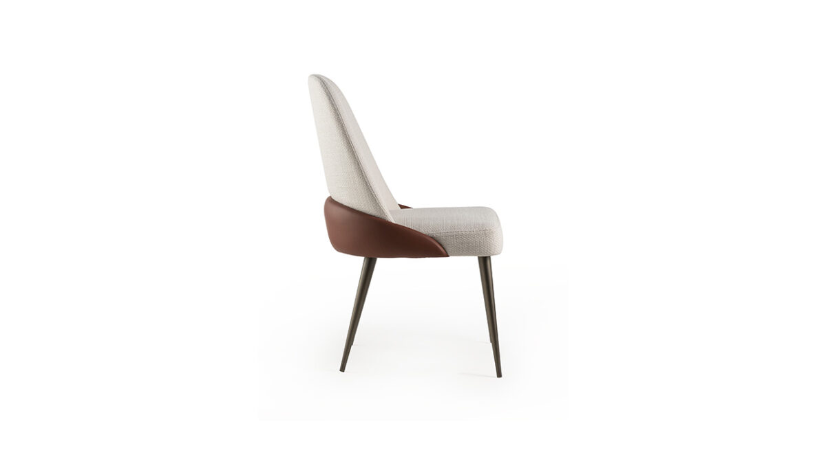 Contemporary Atlantic Sedia chair by Reflex Angelo in Birmingham, MI – designed with a comfortable upholstered seat and back, complemented by stylish metal legs.