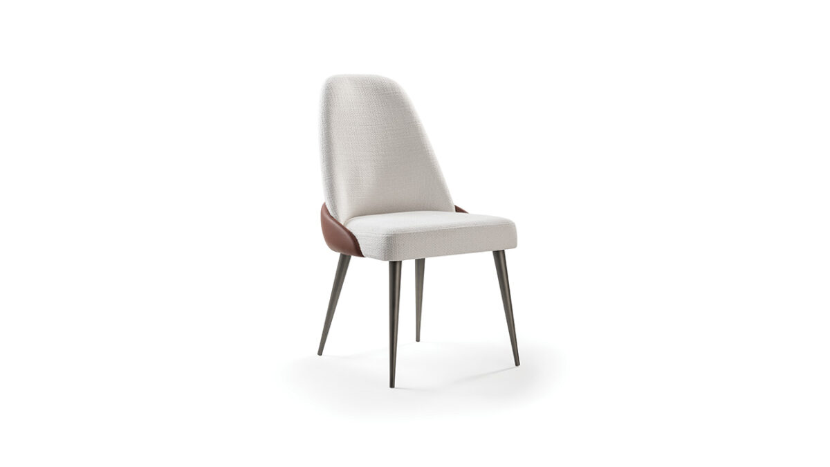 Contemporary Atlantic Sedia chair by Reflex Angelo in Birmingham, MI – designed with a comfortable upholstered seat and back, complemented by stylish metal legs.