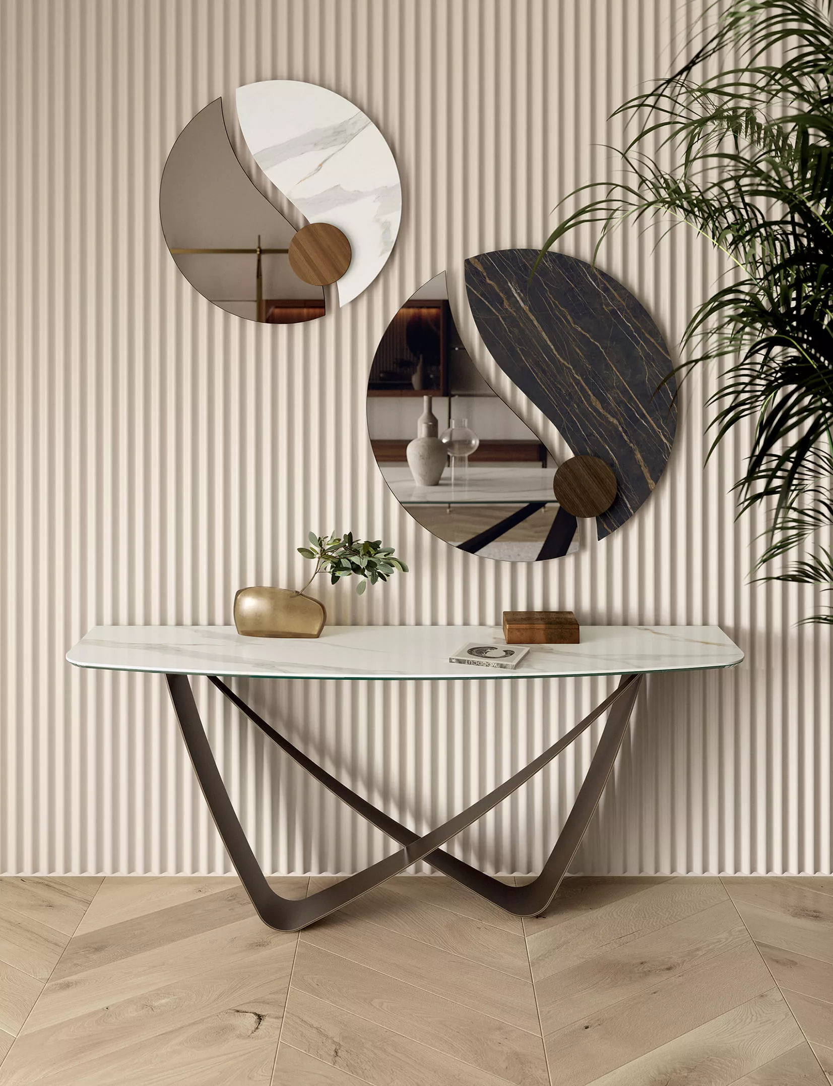 Bach Console by Bontempi – luxury modern Italian-design console showcased at Italcasa Design showroom in Royal Oak, Michigan