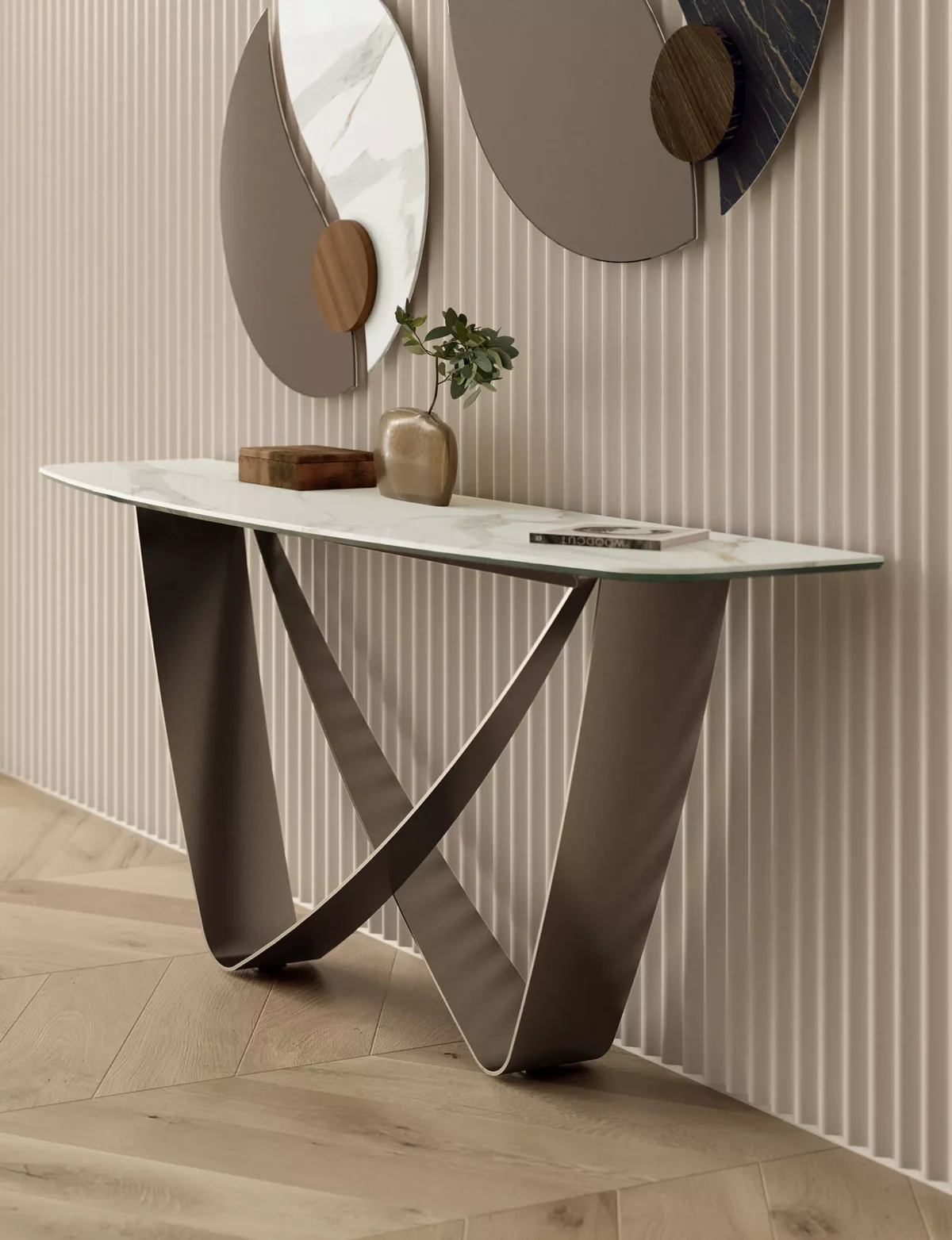Bach Console by Bontempi – luxury modern Italian-design console showcased at Italcasa Design showroom in Royal Oak, Michigan