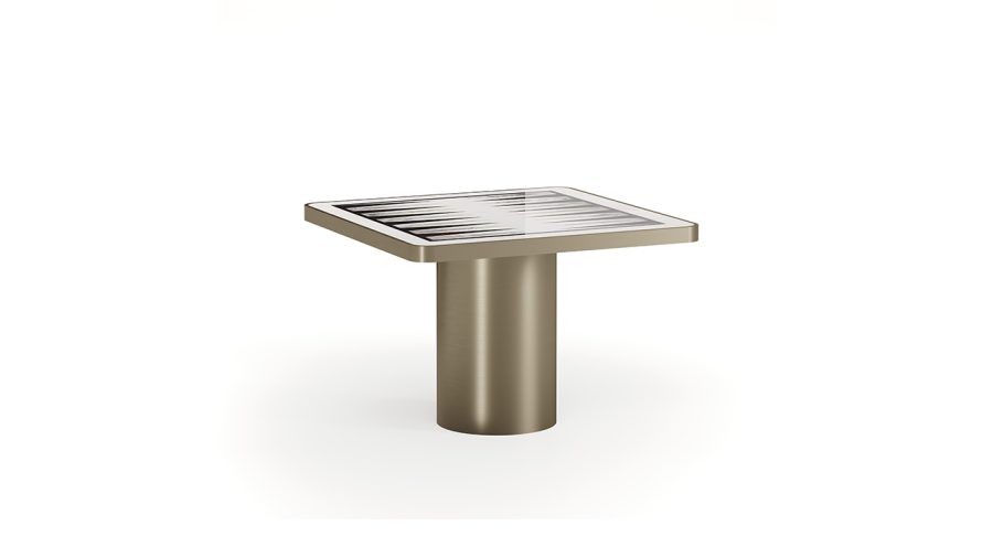 TAU 40 Steel Backgammon Table by Reflex in Royal Oak Michigan luxury furniture store