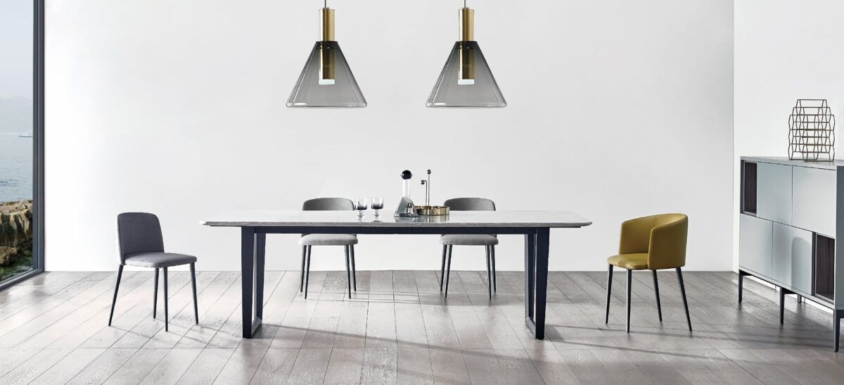 Contemporary chair with elegant lines and plush upholstery by Camerich.