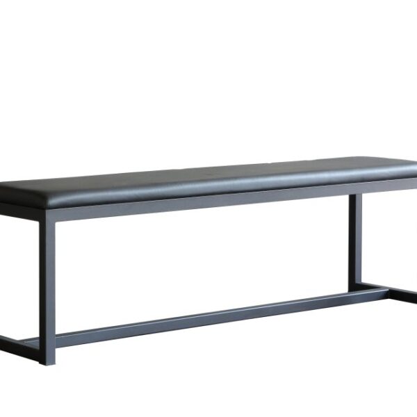 “Sturdy BIG BROTHER Bench by Zeusnoto combining natural wood and matte black metal for a bold look.”