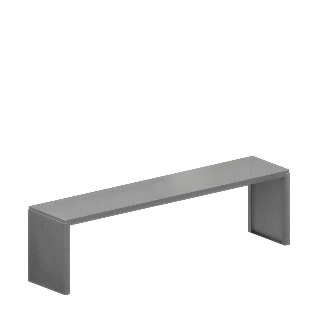 “Modern BIG IRONY OUTDOOR Bench by Zeusnoto featuring natural wood seating surface and minimalist metal frame.”