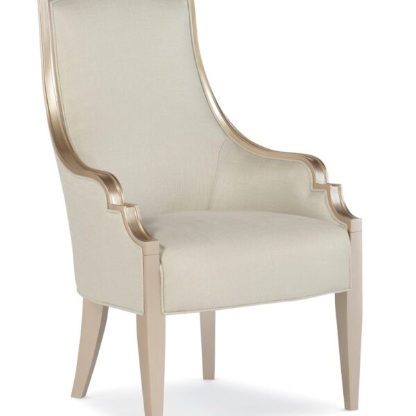 ADELA by Caracole featuring sculpted curves and a graceful silhouette in a soft metallic finish.