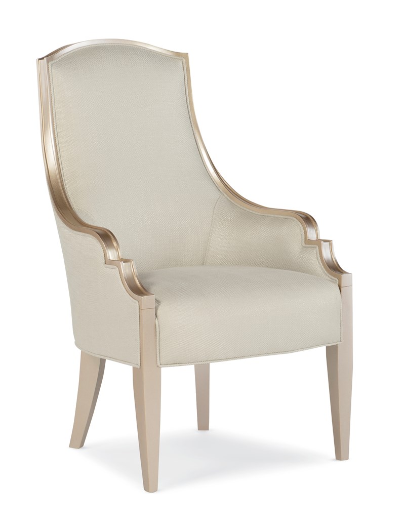 ADELA by Caracole featuring sculpted curves and a graceful silhouette in a soft metallic finish.