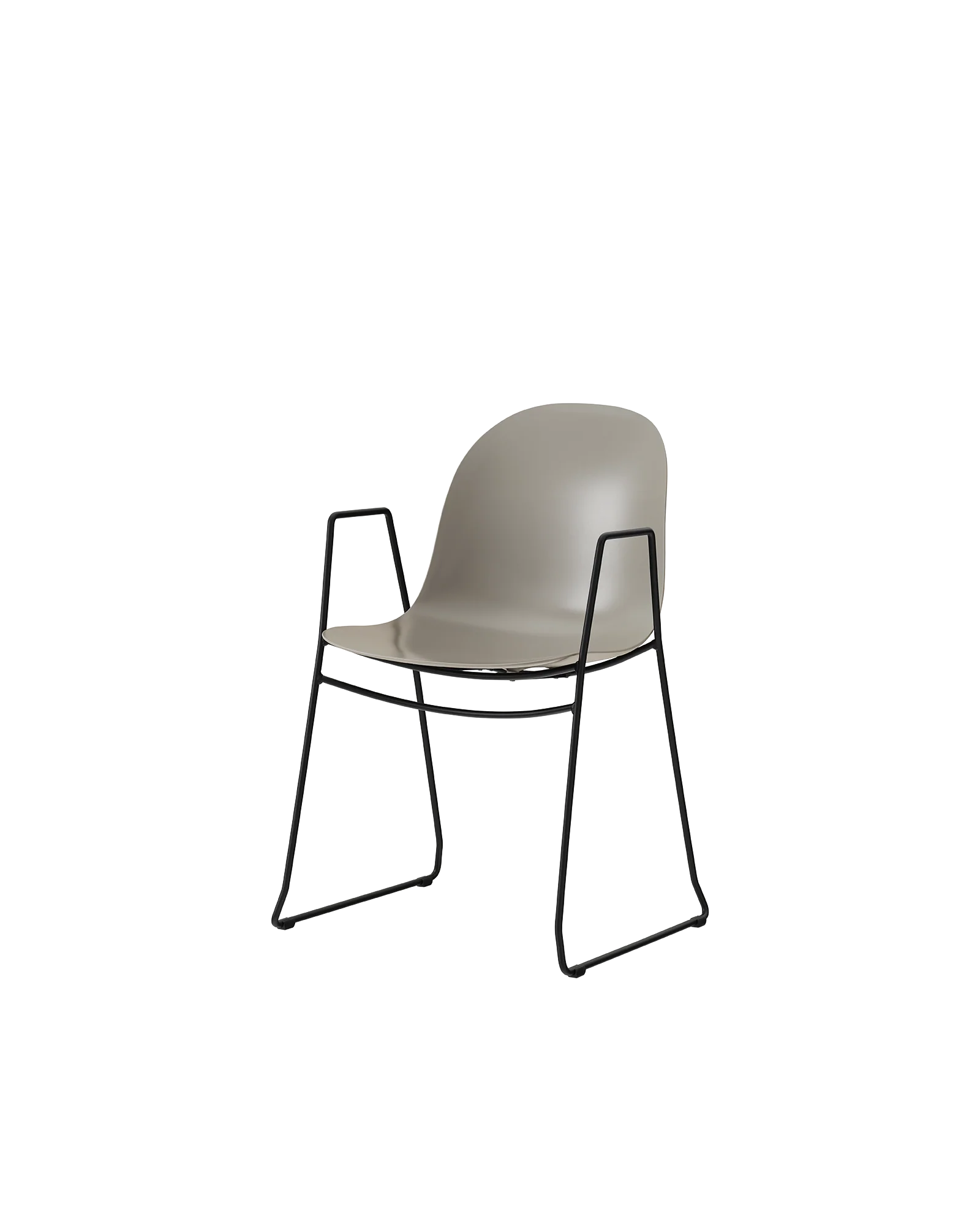 “ACADEMY by Connubia modern Italian chair – molded polypropylene seat with sleek, angled metal legs”