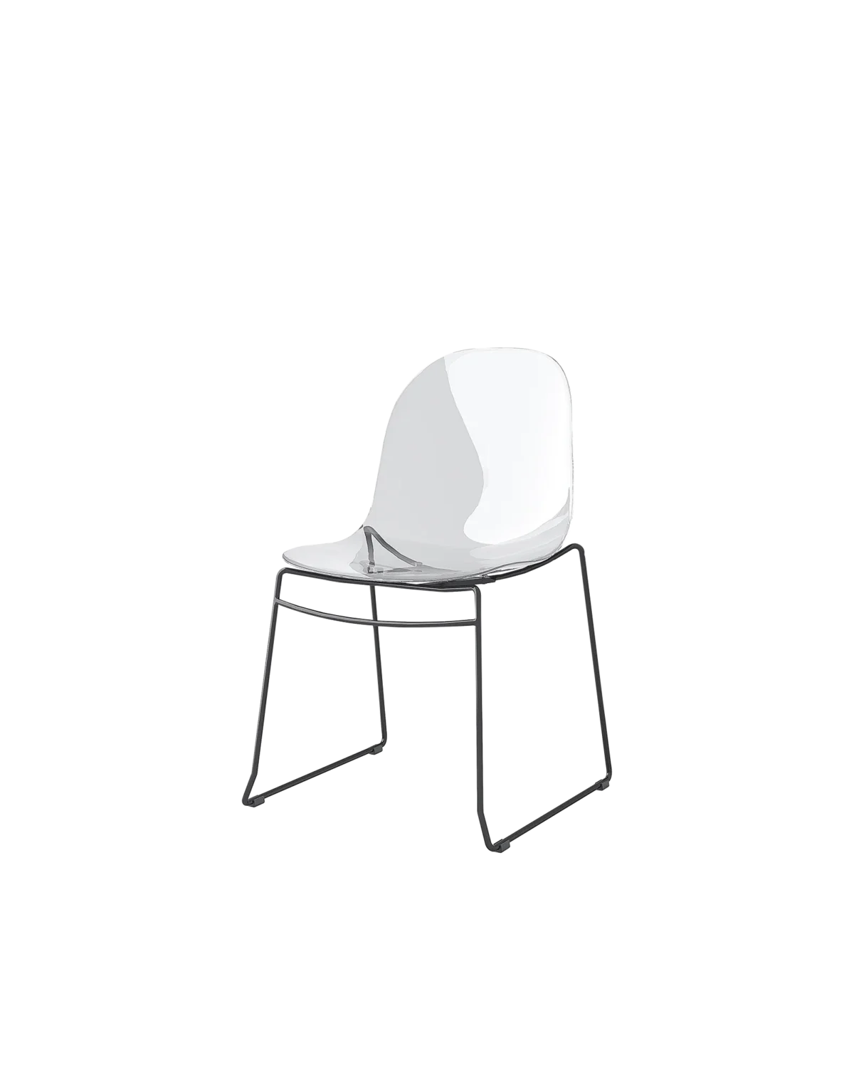 “ACADEMY by Connubia modern Italian chair – ergonomic molded seat with minimalist metal legs and contemporary design”