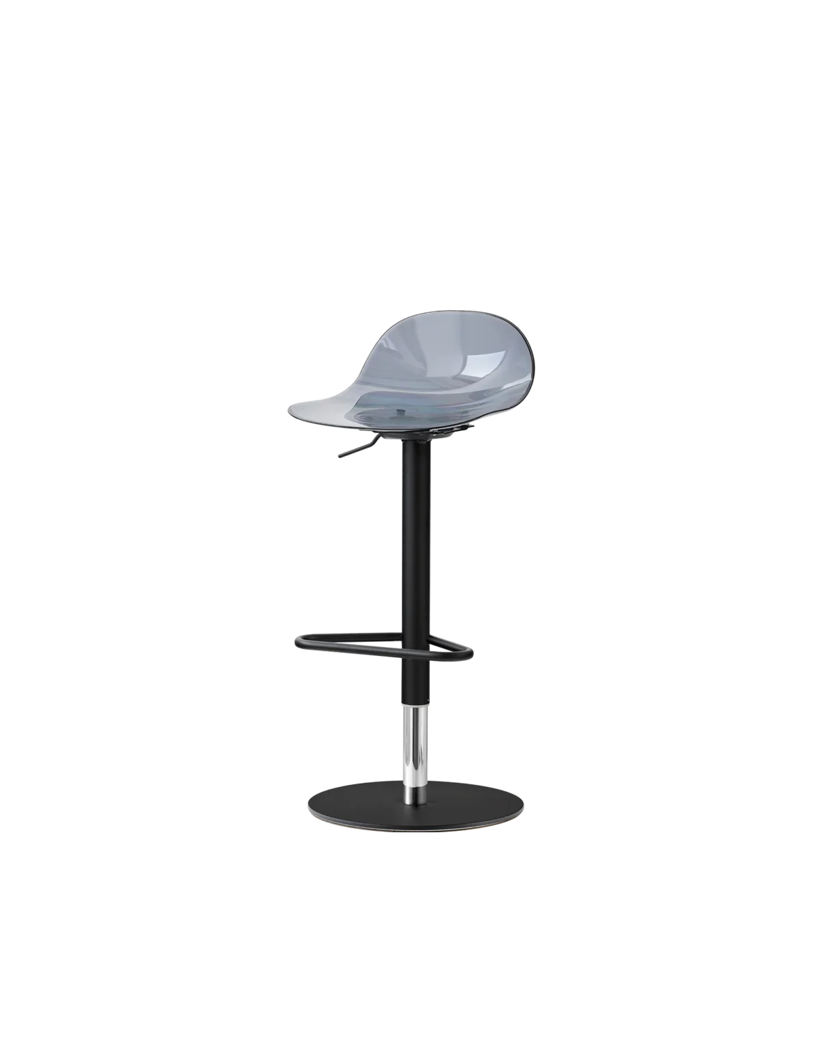 “ACADEMY TR by Connubia modern swivel chair – upholstered seat with four-star metal base and ergonomic curved backrest”