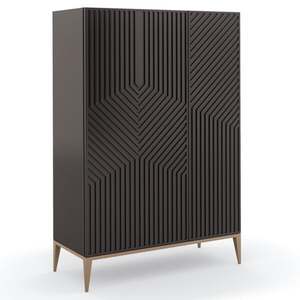 Caracole OUT OF LINE table, featuring a unique open metal base composed of irregularly arranged, intersecting lines, creating a dynamic visual.
