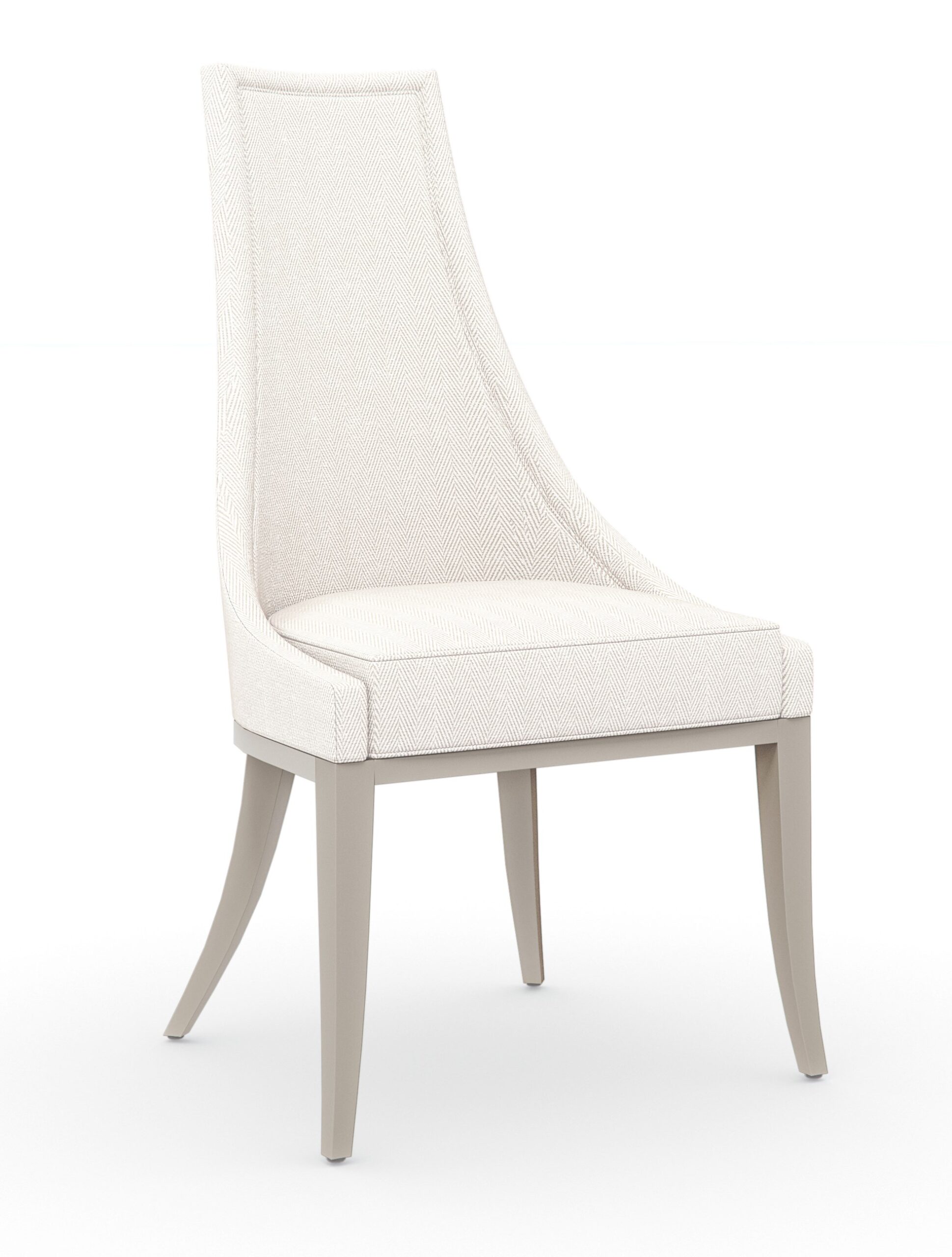 Elegant Tall Order Side Chair by Caracole, featuring a refined design with luxurious upholstery and sleek lines, perfect for adding sophistication to any dining space.