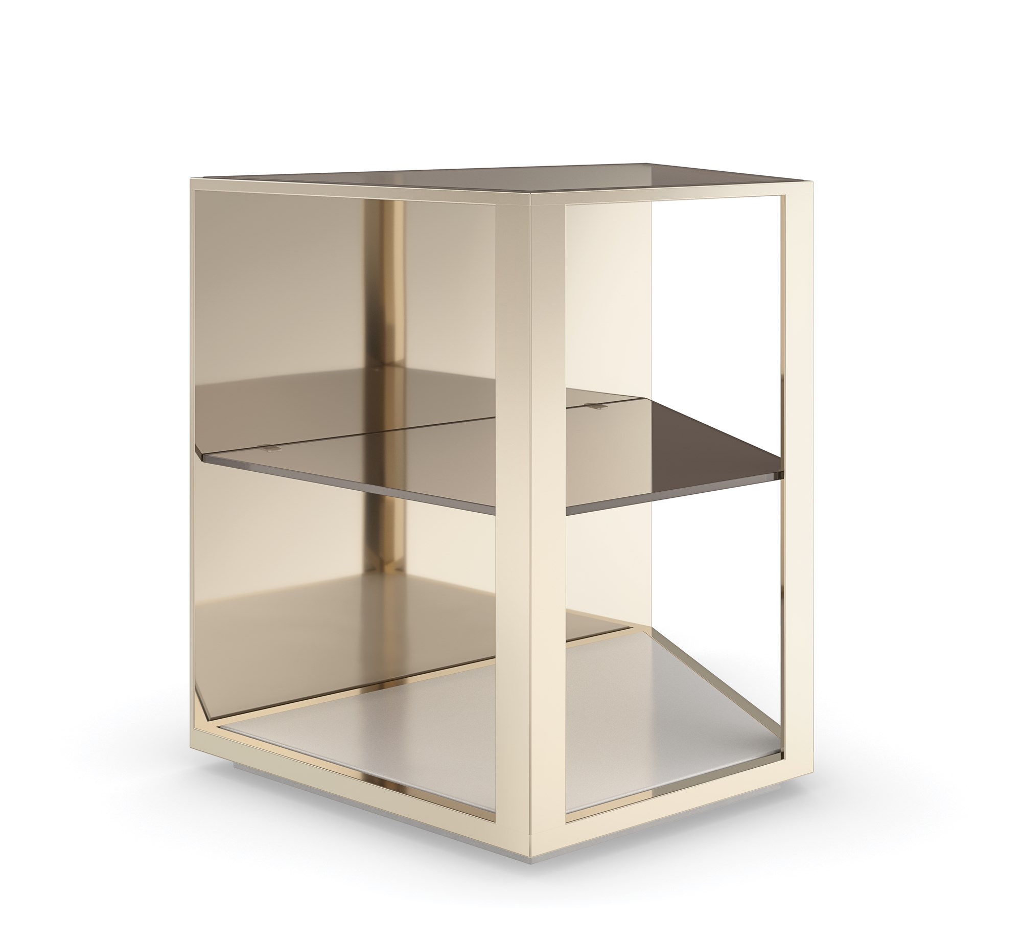 Refraction End Table by Caracole with contemporary elegance.