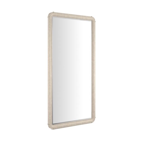 "Elegant Salver Floor Mirror by Caracole, featuring a sleek and luxurious design with a polished finish, perfect for enhancing any modern or classic living space."