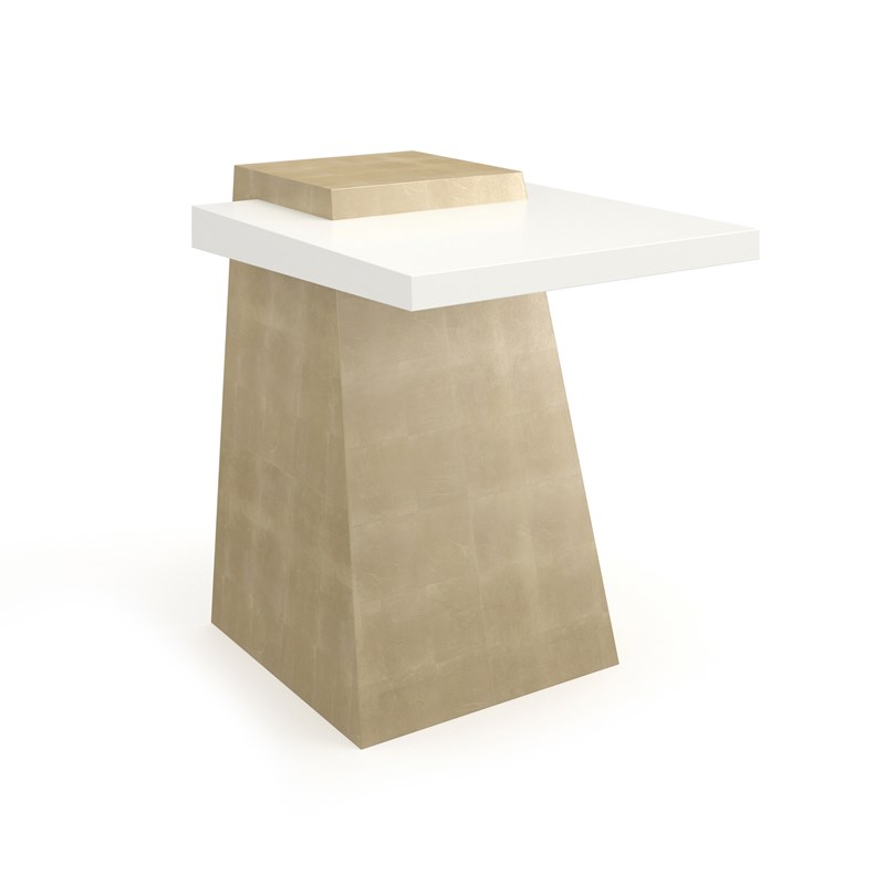 Plank Side Table by Caracole with sleek wood finish.