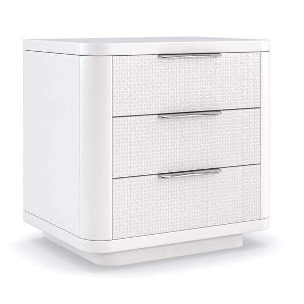 Touch Base desk by Caracole featuring a glossy lacquer finish and minimalist design.