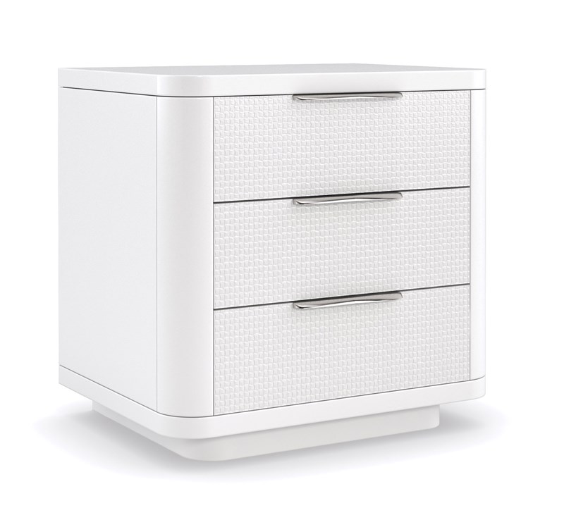 Touch Base desk by Caracole featuring a glossy lacquer finish and minimalist design.