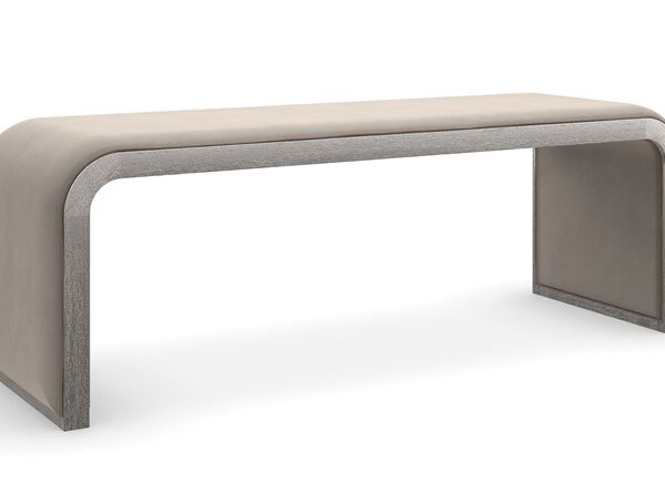 Traverse chair by Caracole featuring clean lines and plush upholstered seat.
