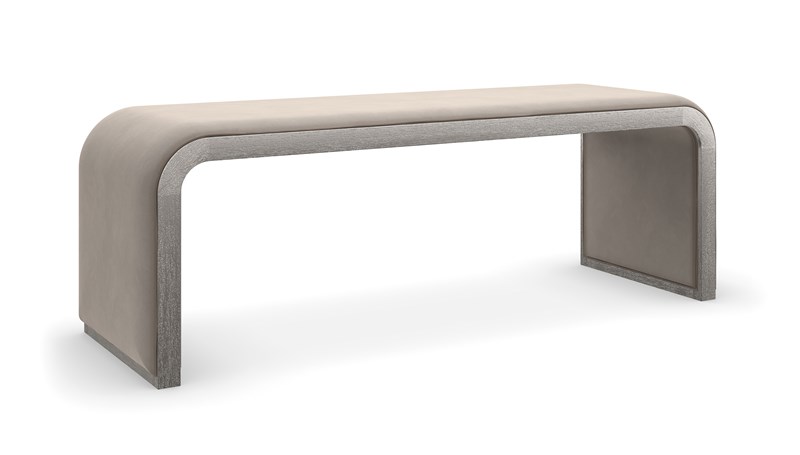 Traverse chair by Caracole featuring clean lines and plush upholstered seat.