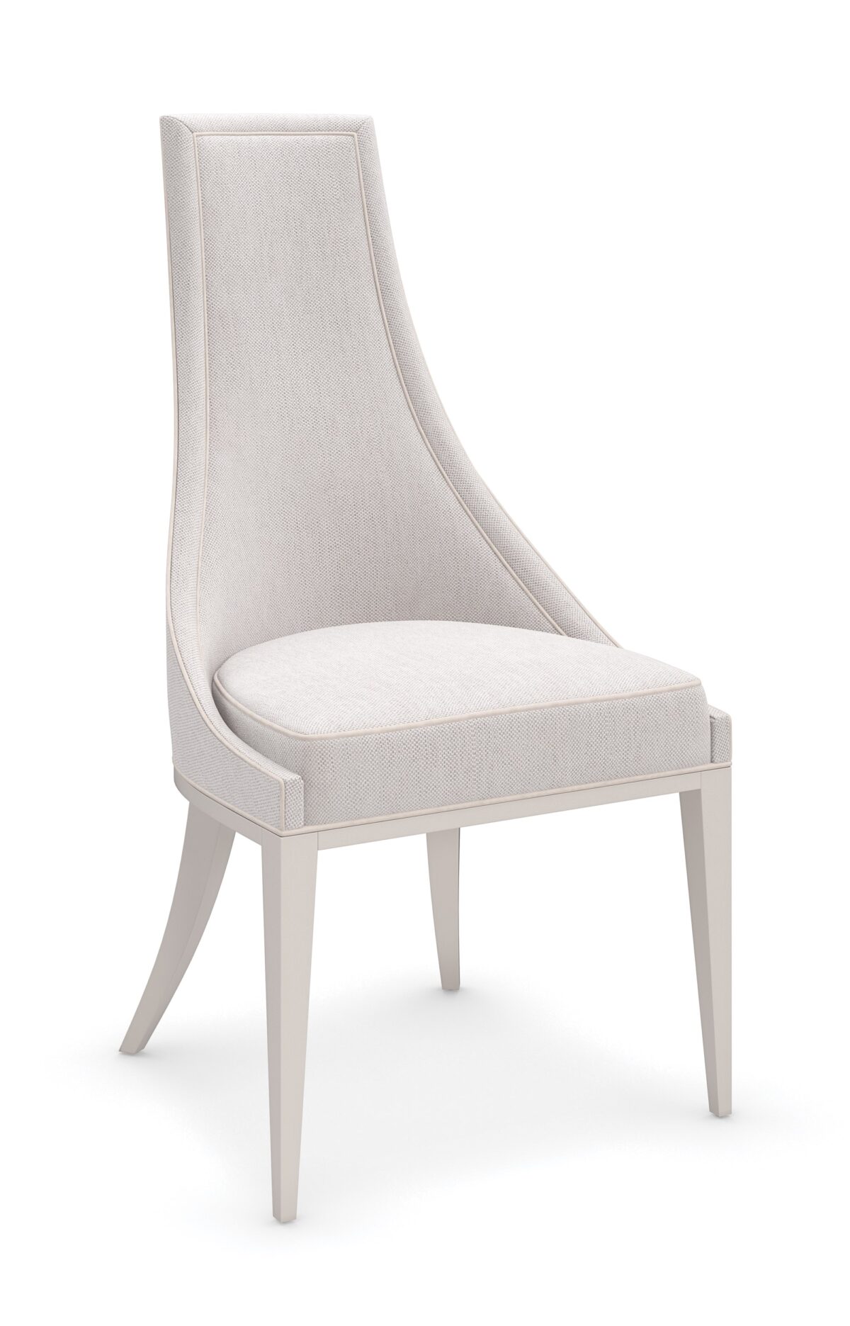 Sophisticated and modern Tall Order Side Chair by Caracole, featuring a sleek design and luxurious upholstery that adds elegance and comfort to any space.