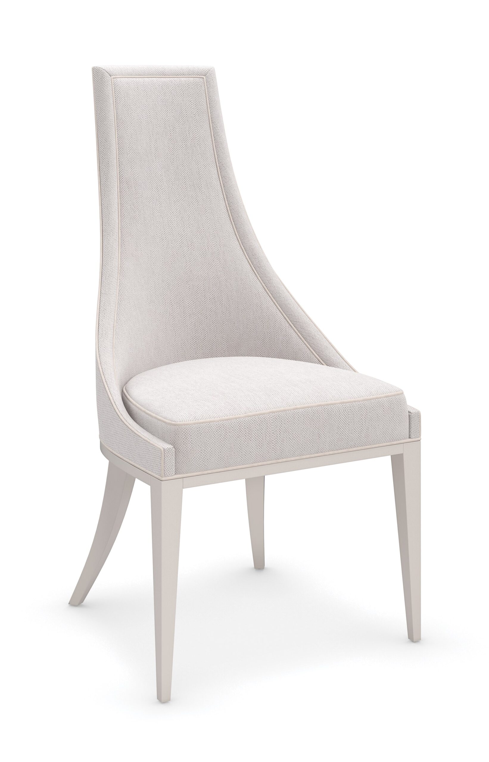 Sophisticated and modern Tall Order Side Chair by Caracole, featuring a sleek design and luxurious upholstery that adds elegance and comfort to any space.