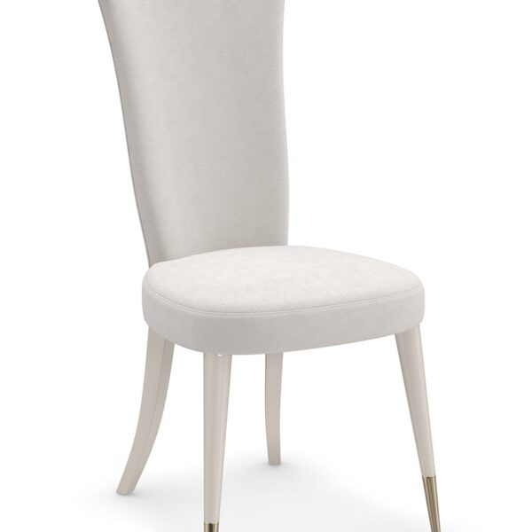 Cherub Side Chair by Caracole featuring an elegant curved back and upholstered seat.