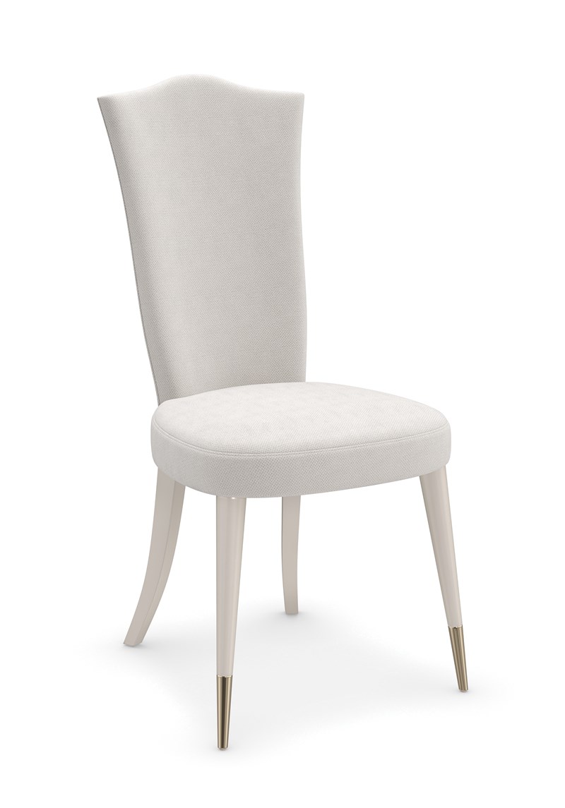 Cherub Side Chair by Caracole featuring an elegant curved back and upholstered seat.