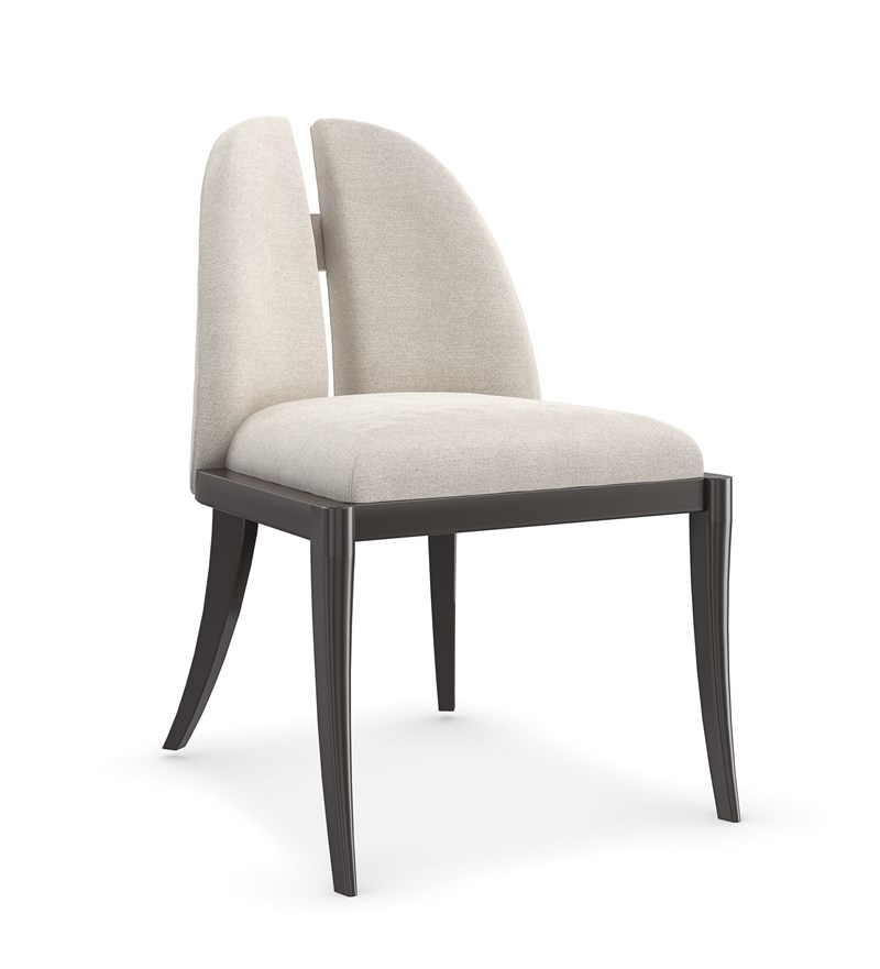 Cameo by Caracole featuring a rounded back and elegant upholstered seat.