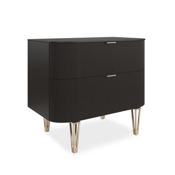 True Love loveseat by Caracole upholstered in rich velvet with tufted backrest.