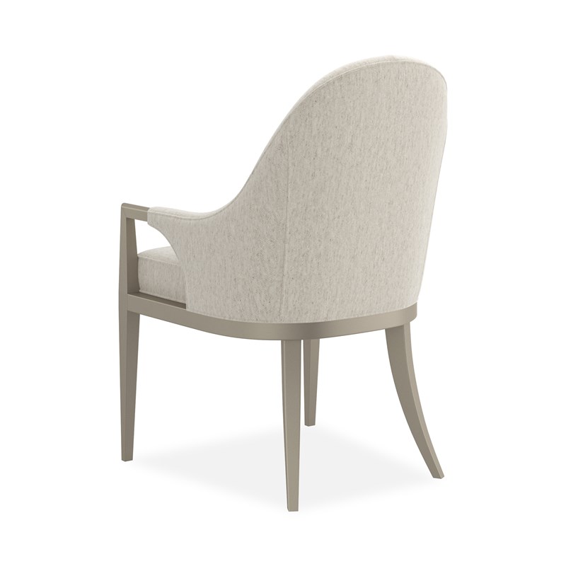Natural Choice Arm Chair by Caracole featuring natural wood frame and neutral upholstered cushions.