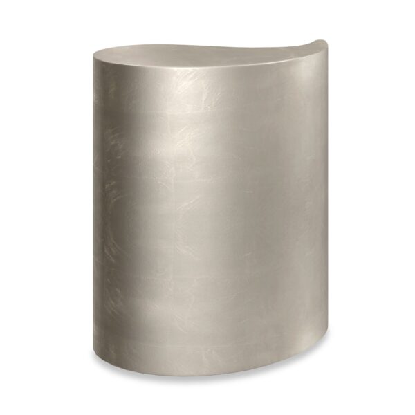 End Quote Side Table by Caracole – Sculptural drink table with an ombre finish transitioning from warm silver to elegant gold, crafted from poplar solids and maple veneers.