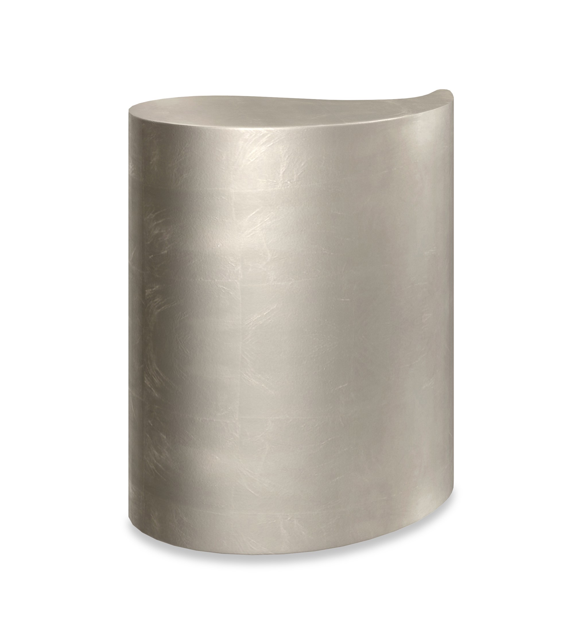 End Quote Side Table by Caracole – Sculptural drink table with an ombre finish transitioning from warm silver to elegant gold, crafted from poplar solids and maple veneers.