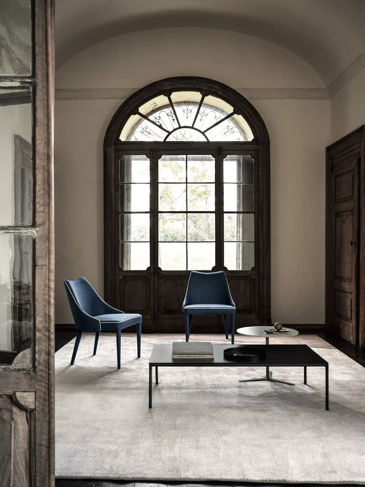 “Diagonal by Bontempi contemporary Italian dining table in Royal Oak, Michigan showroom”