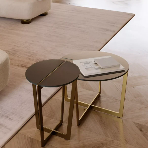 “Cross Mini by Bontempi modern Italian accent table in Birmingham, Michigan showroom