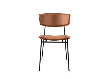 FIFTIES chair by Calligaris with retro mid-century modern design and wooden legs.