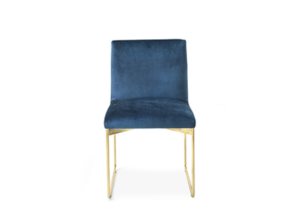 GALA chair by Calligaris with elegant metal legs and upholstered seat.