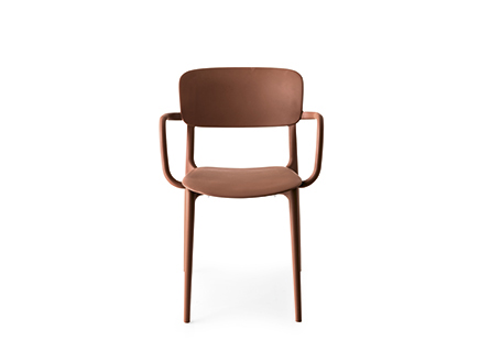 LIBERTY chair by Calligaris with classic spindle back and molded polypropylene seat.