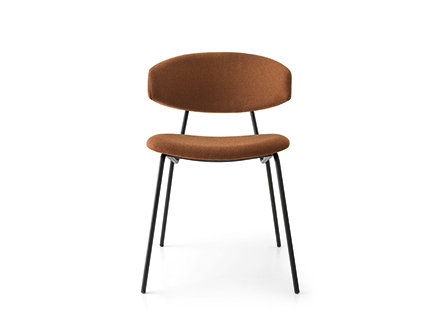 SOPHIA chair by Calligaris with elegant curved backrest and plush upholstered seat.