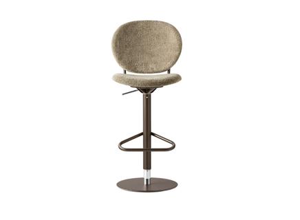 INÈS chair by Calligaris with slender metal legs and smooth, upholstered seat and back.