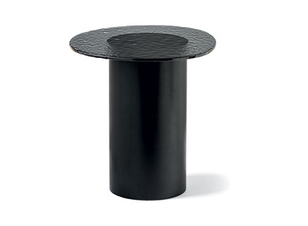 MUSHROOM chair by Calligaris featuring a plush, round upholstered seat and slender metal legs in a minimalist design.
